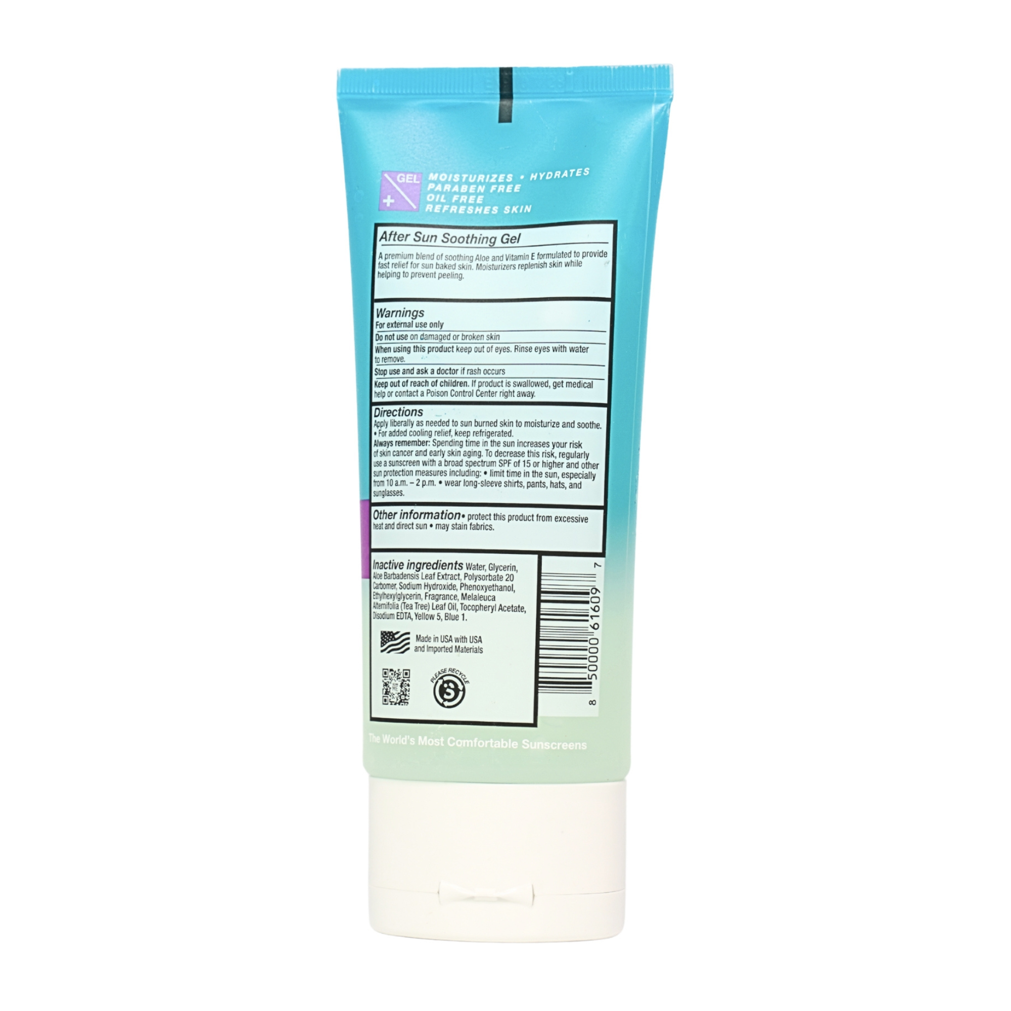 Surface Sunscreen Aloe Vera Gel Back Label