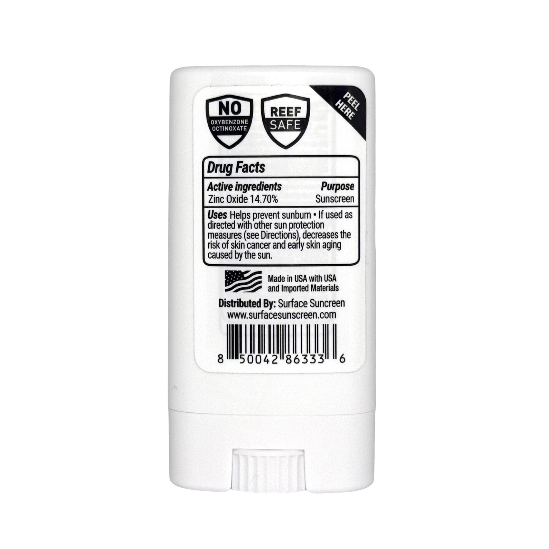 Surface Dry Touch SPF 50 Mineral Face Stick - Unscented .5oz.