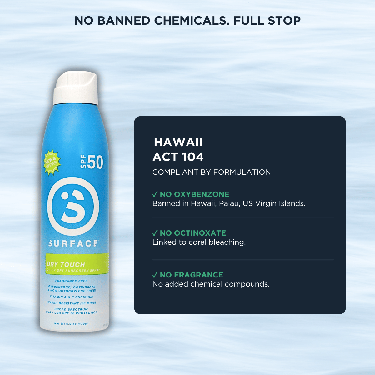 SPF50 Dry Touch Continuous Spray 6oz.