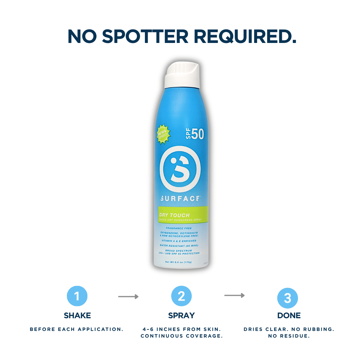 SPF50 Dry Touch Continuous Spray 6oz.