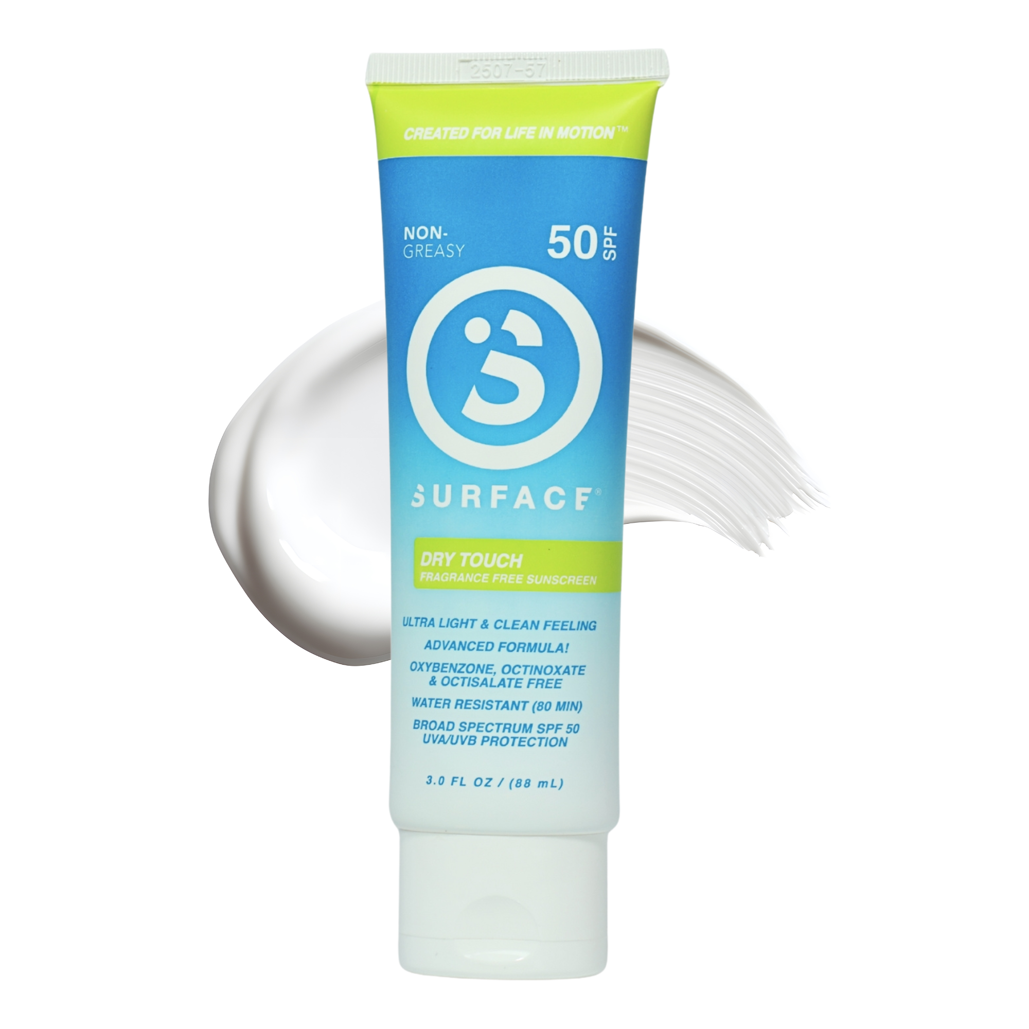 LOTION Dry touch SPF 50 3 oz front label with swipe