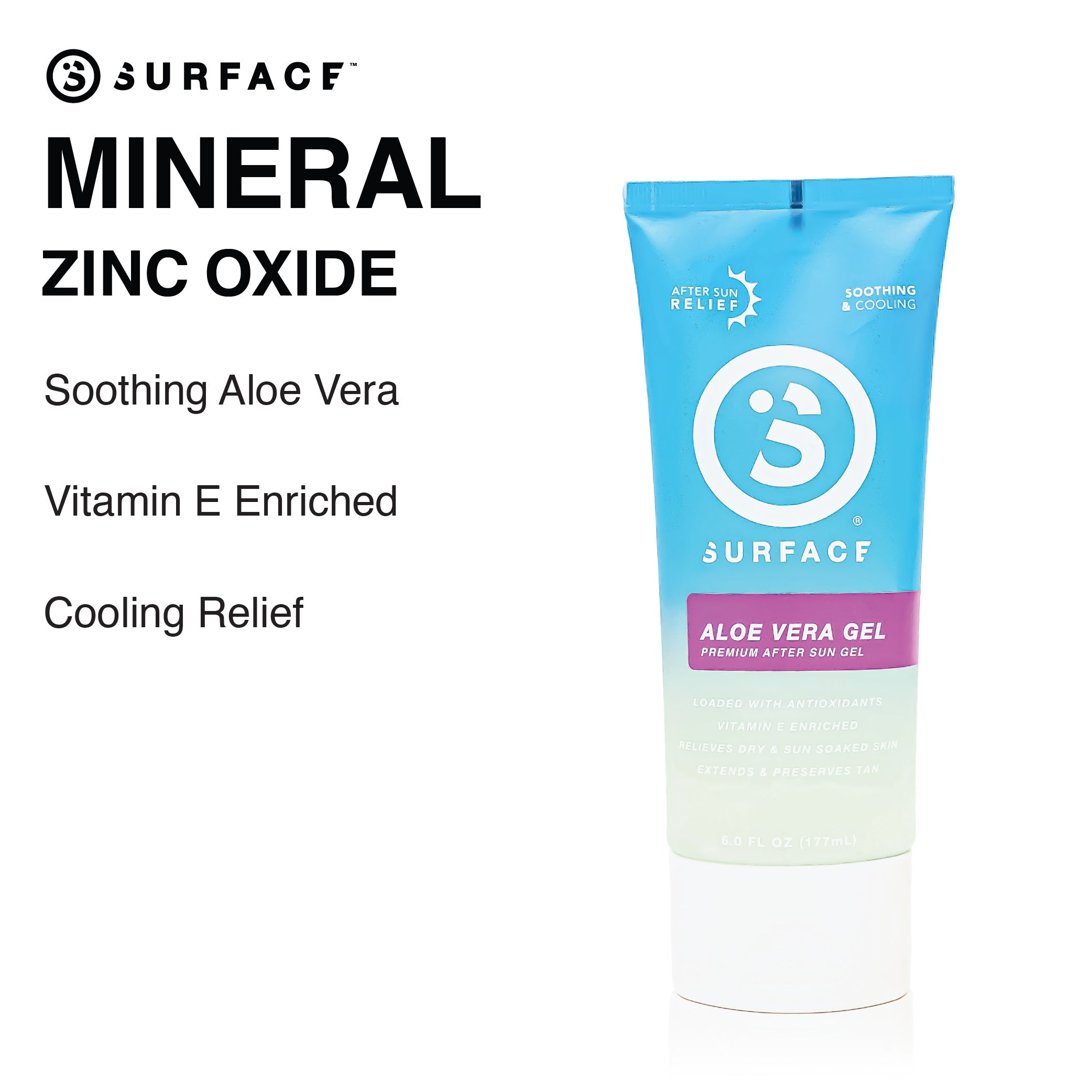 Surface Aloe Vera After Sun Gel | Mineral Zinc Oxide Benefits