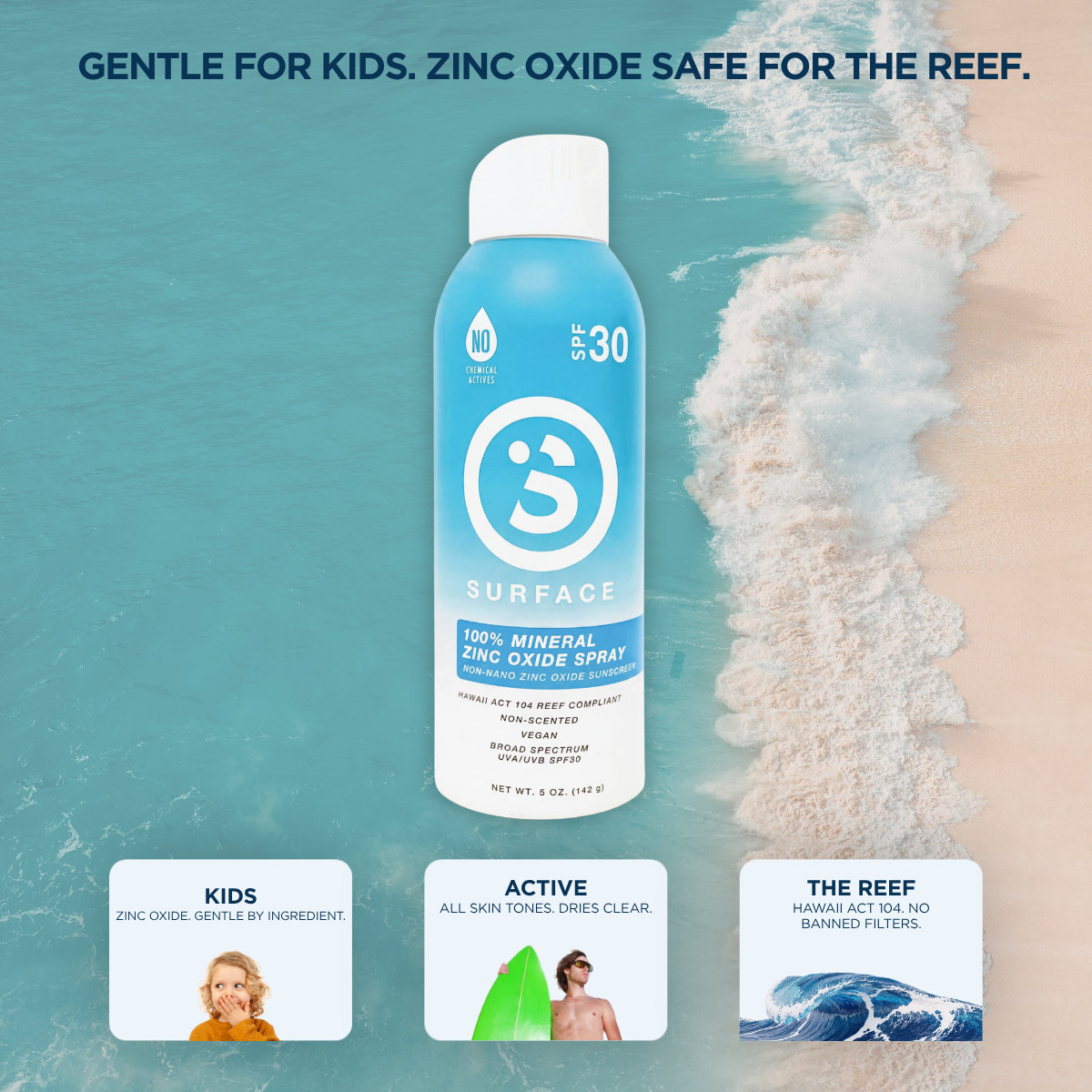 SPF30 Mineral Sunscreen Spray 5oz.