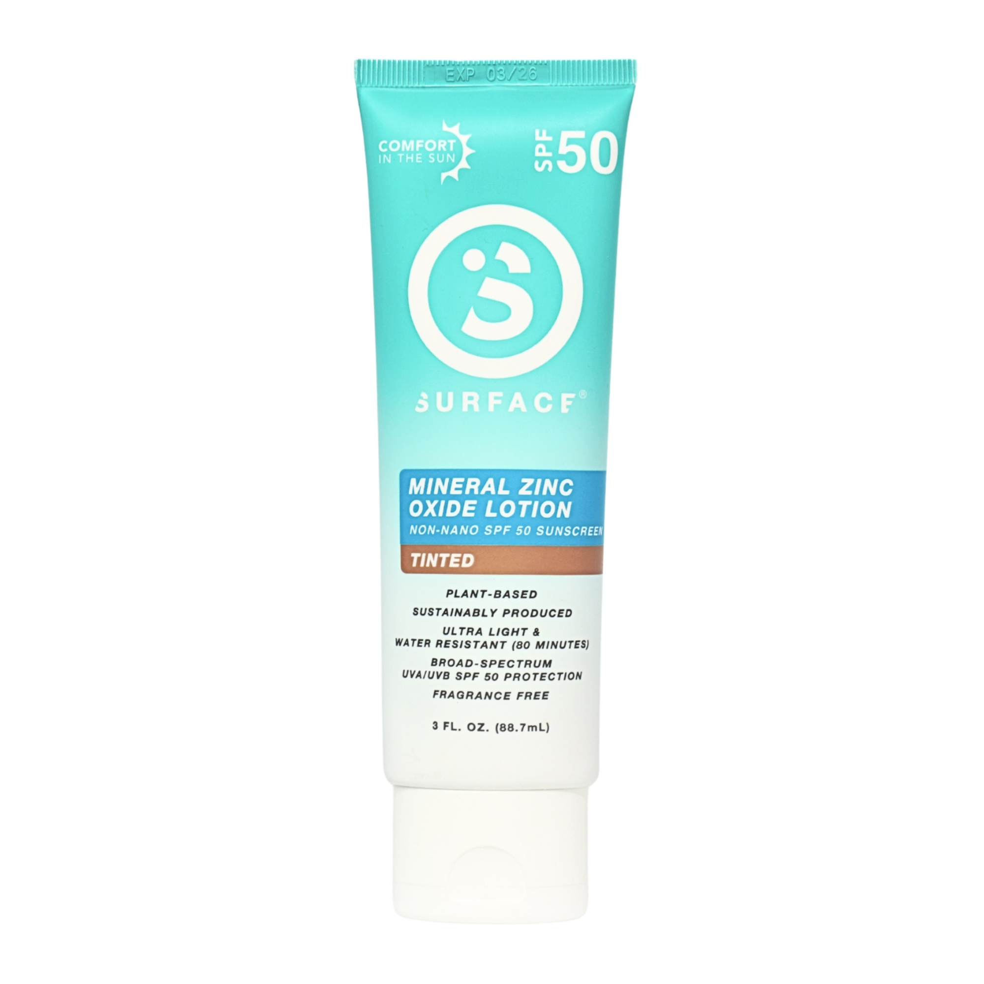 Mineral Zinc TINTED Lotion 50spf 3oz FRONT