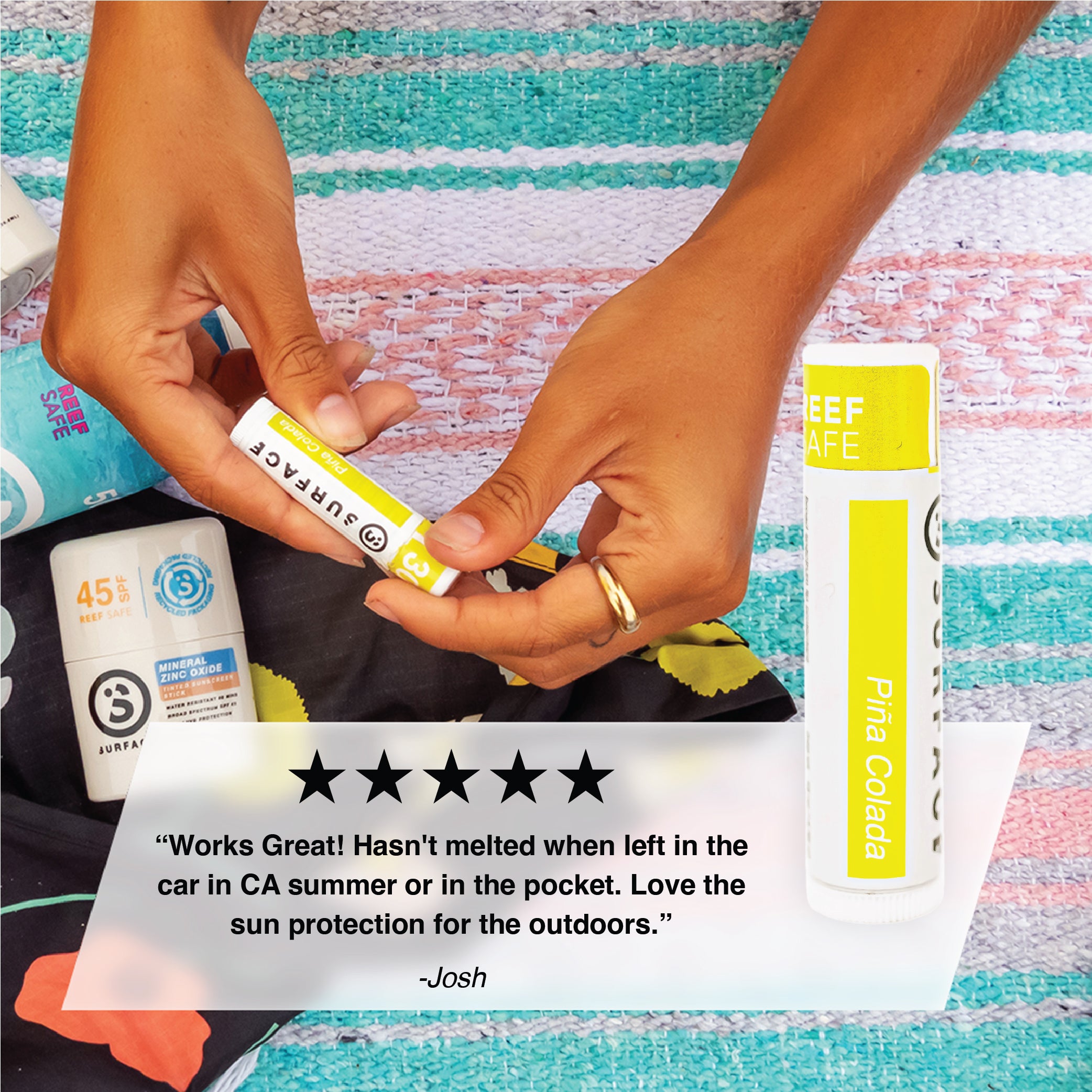 Pina Colada SPF 30 Lip Balm 5-Star Review - Love the sun protection