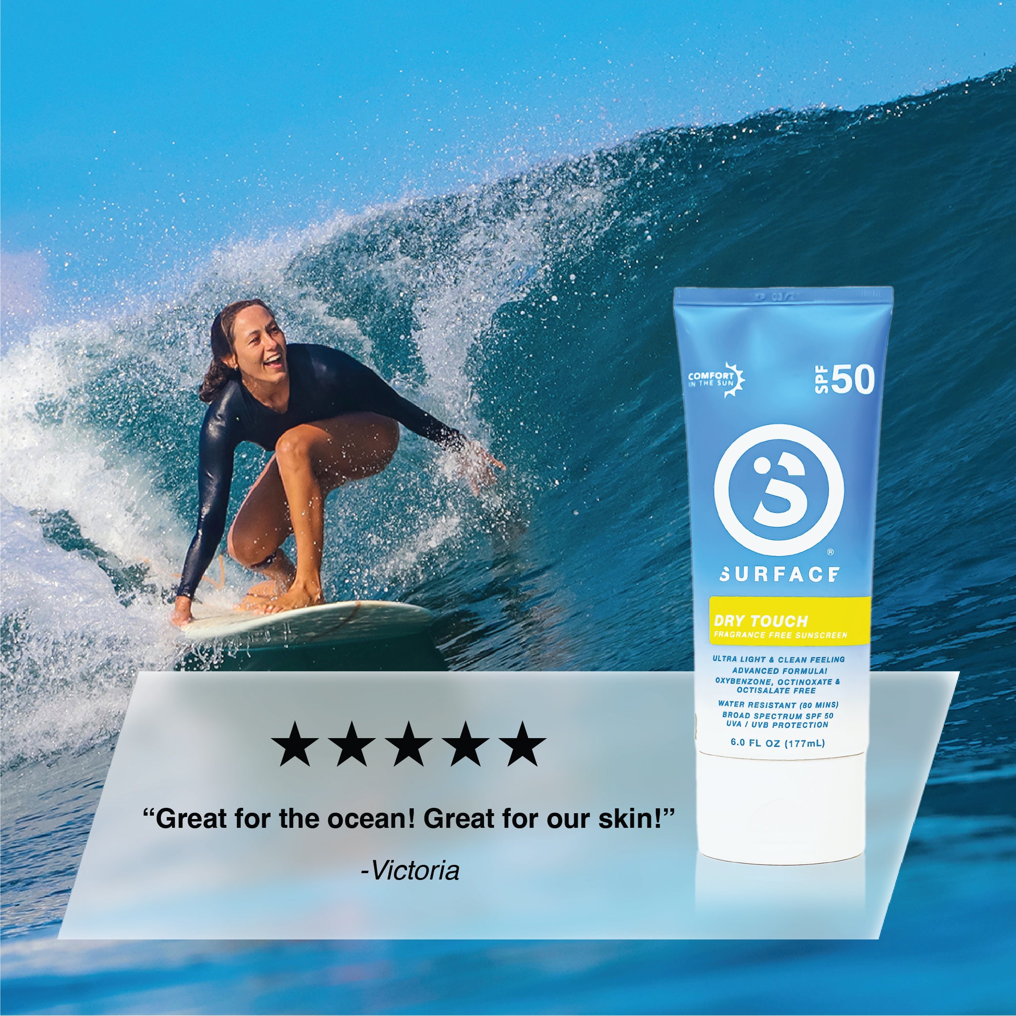 5-Star Review: Great for our skin! | SPF50 Dry Touch Sunscreen Lotion 6oz.