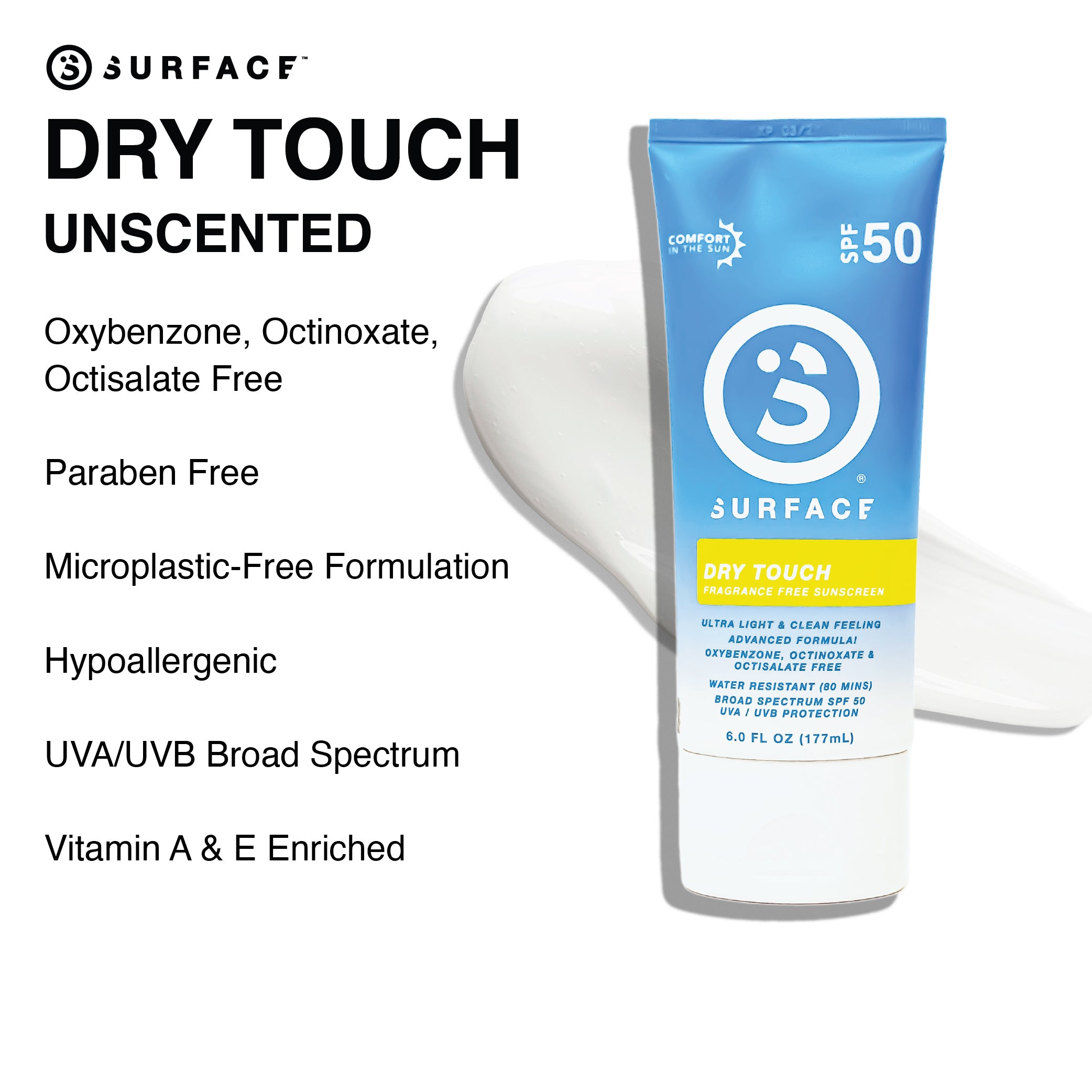 Benefits of SPF50 Dry Touch Sunscreen Lotion 6oz. | Surface Sunscreen