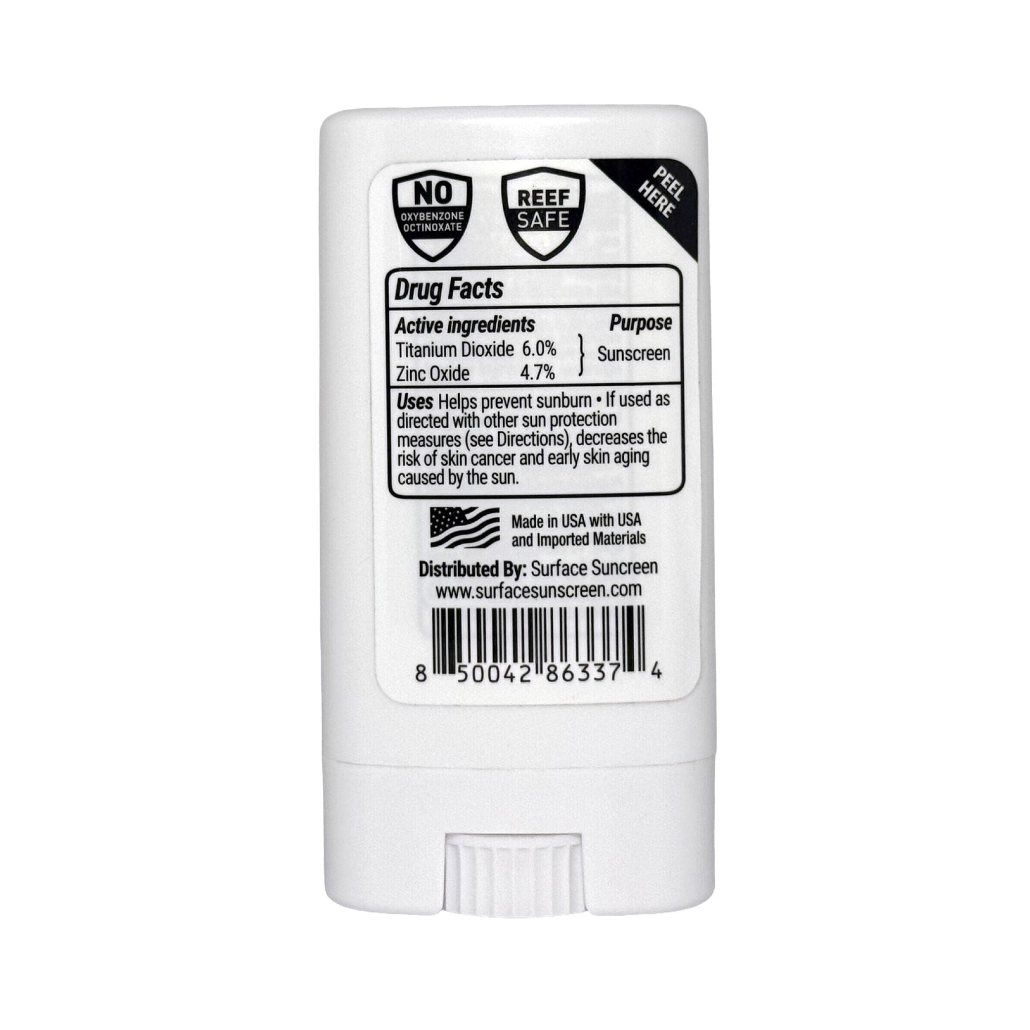 Surface SPF 60 Mineral Face Stick (WHITE) .5 oz.