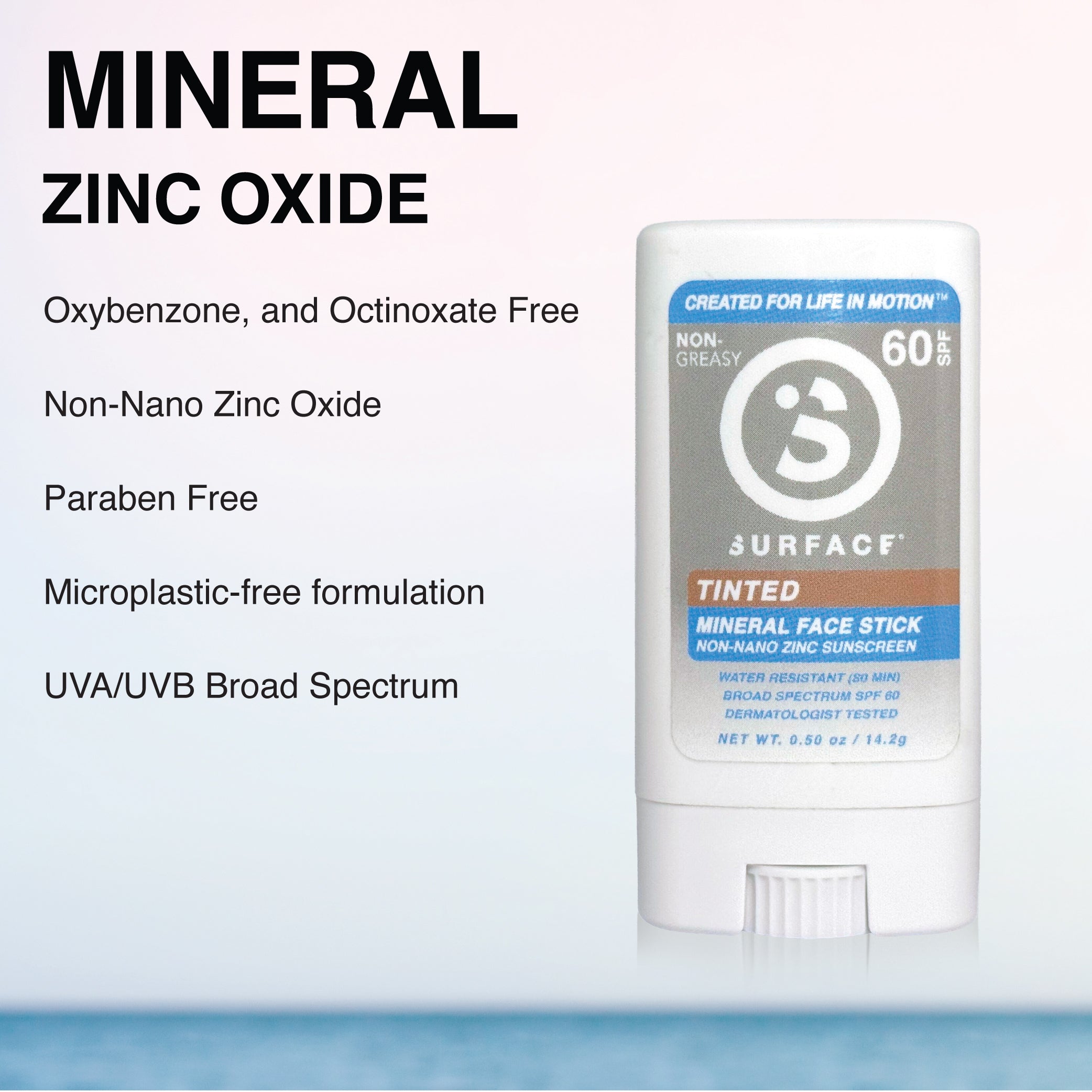 Surface SPF 60 Mineral Face Stick (TINTED) benefits
