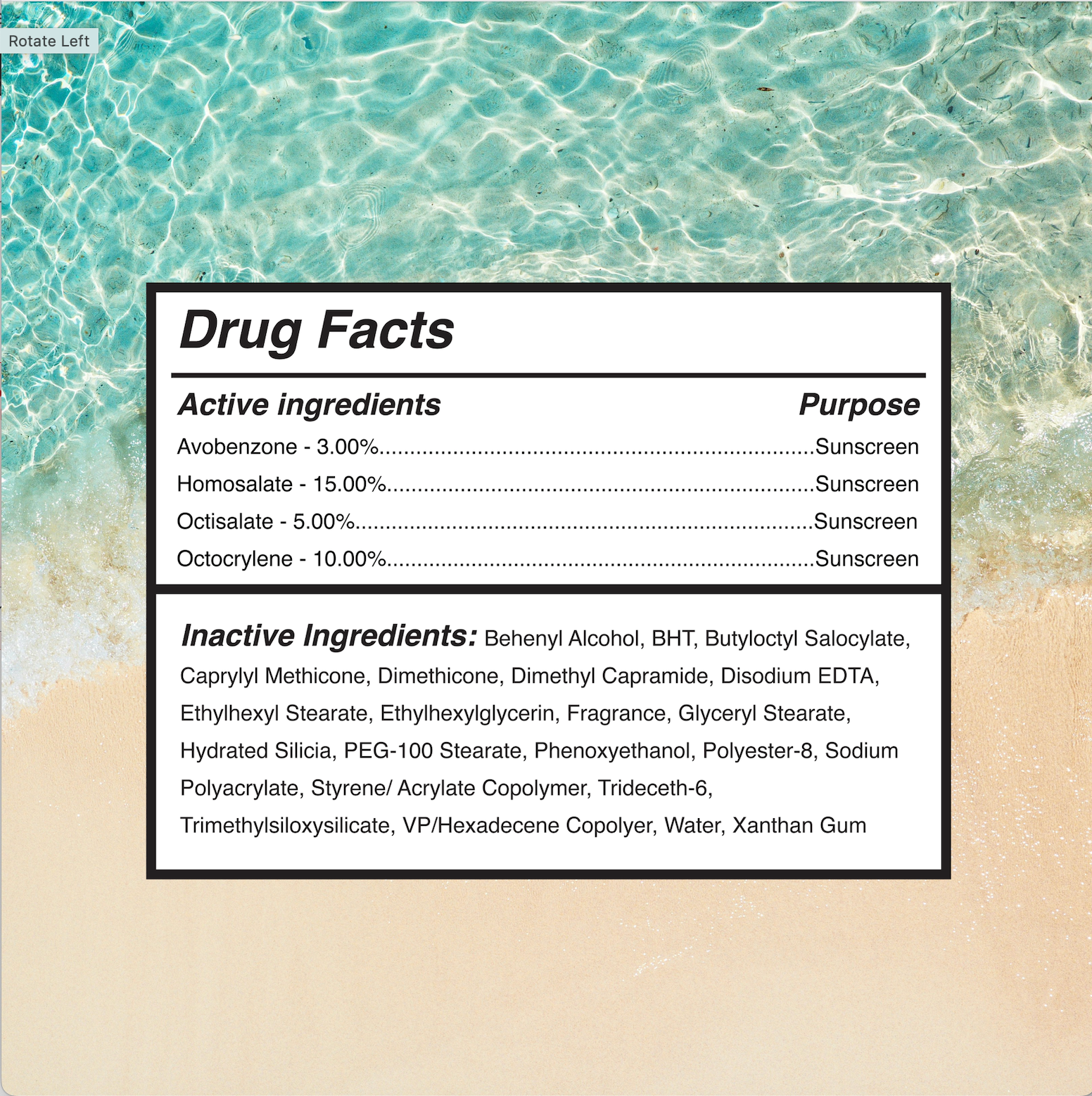 Surface SPF 60 Mineral Face Stick (TINTED) ingredients