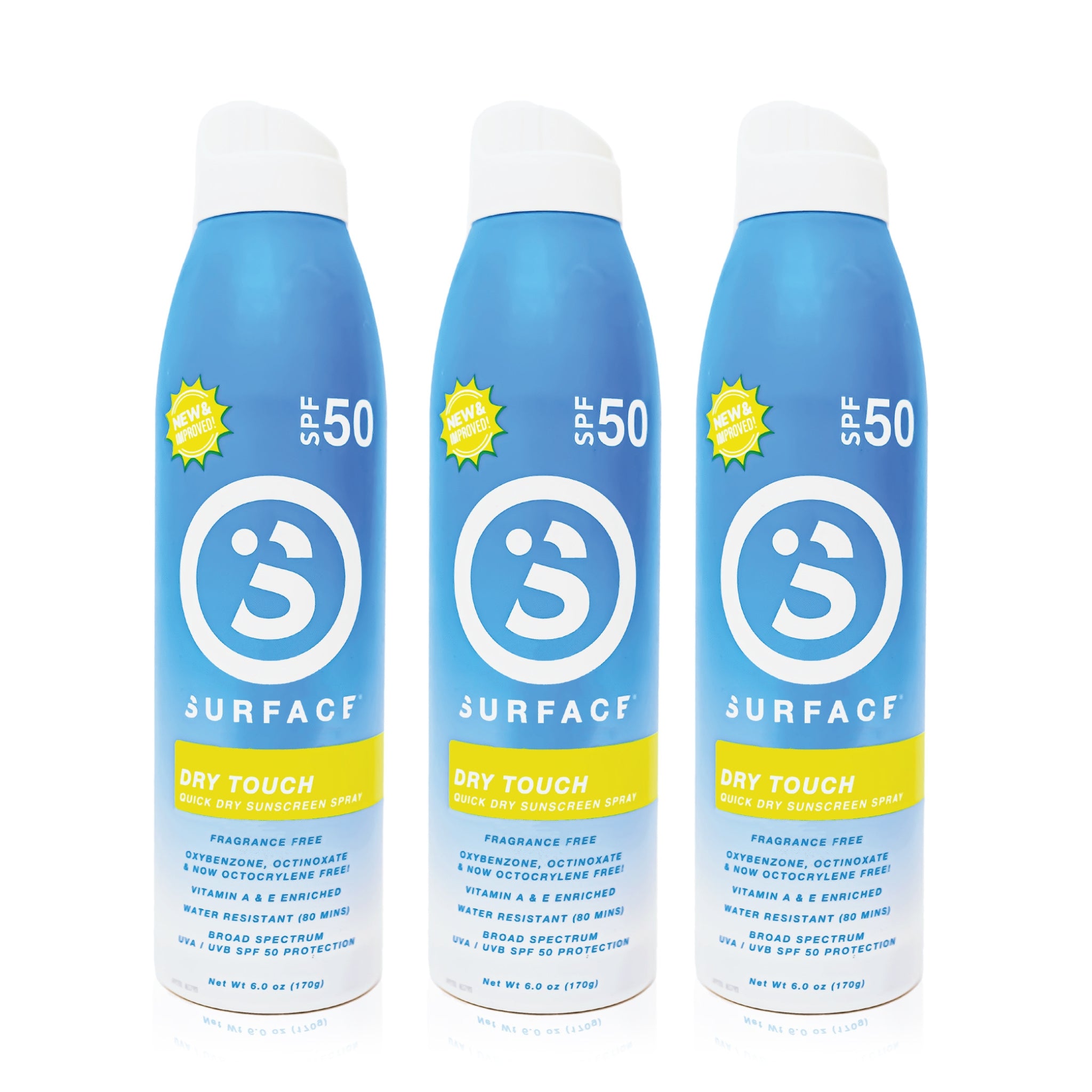 SPF50 Dry Touch Continuous Spray 6oz. 3-Pack