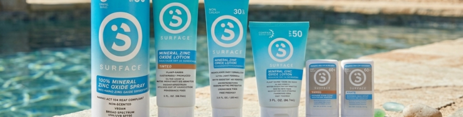 Surface Sunscreen Mineral collection non-nano zinc oxide