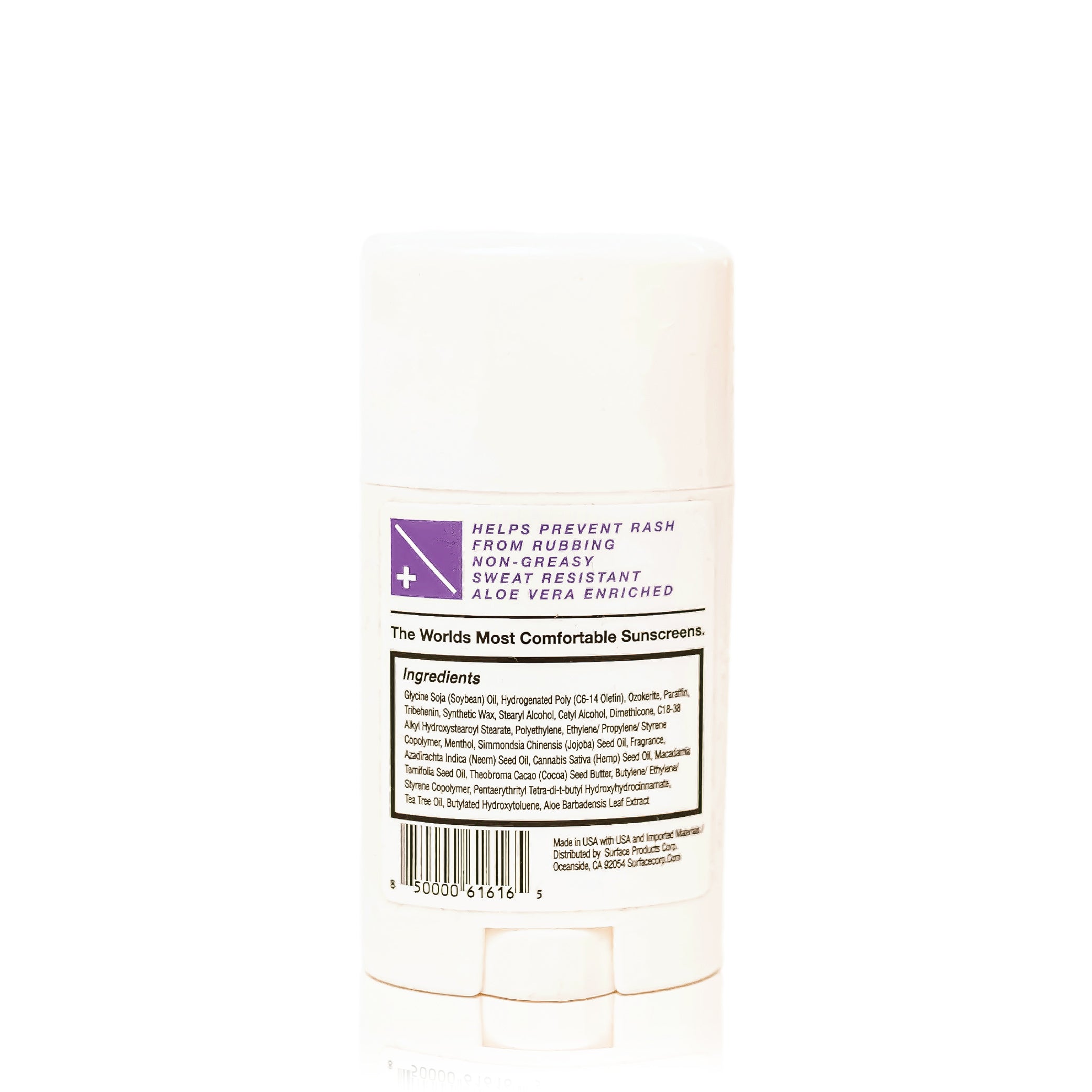 Label & Directions for Anti Chafe Body Stick 1.5oz. | Surface Sunscreen