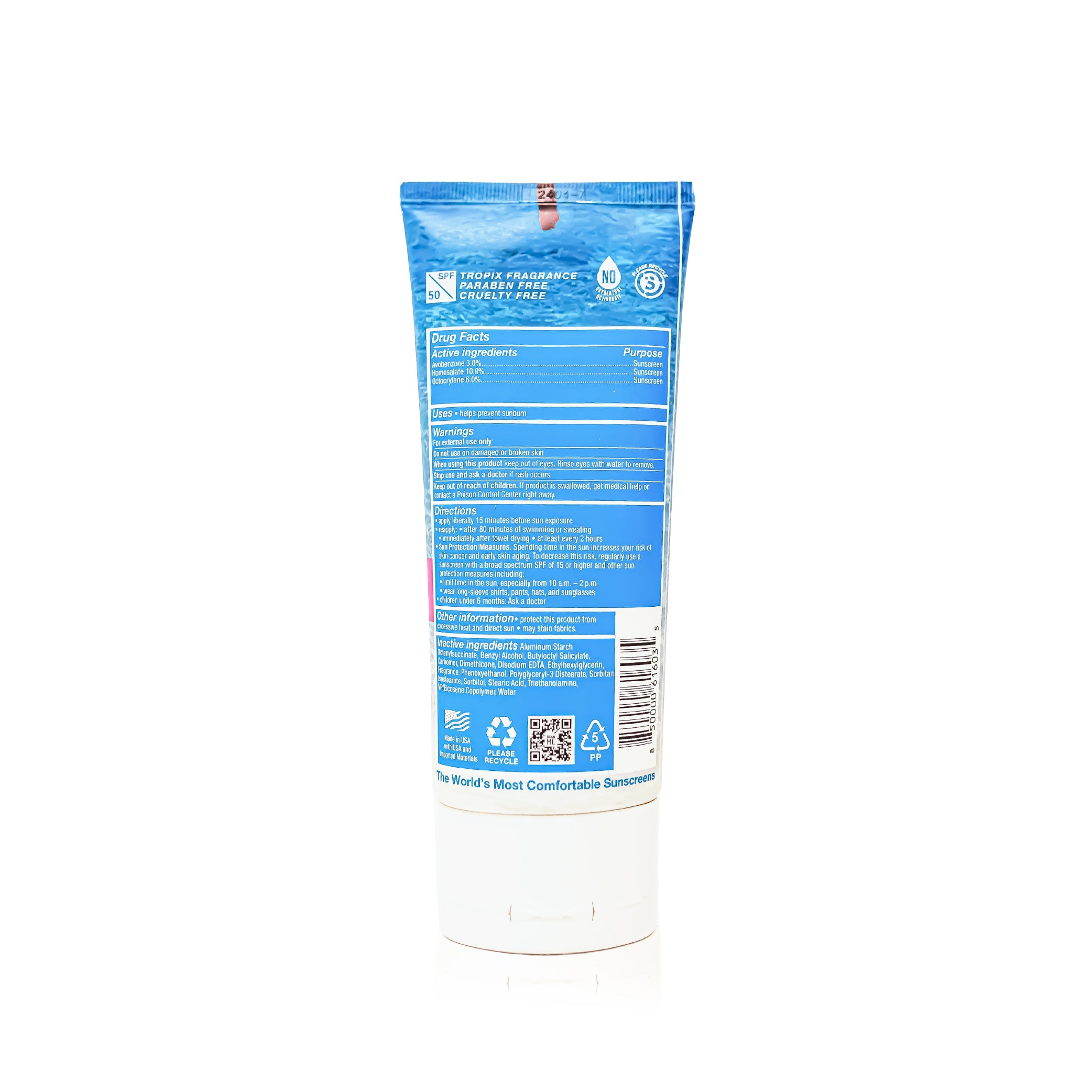 Dry Touch Tropix Lotion 6oz. Label | Surface Sunscreen