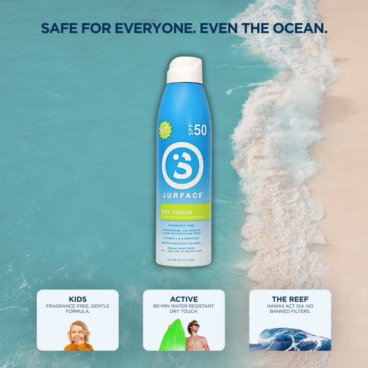 SPF50 Dry Touch Continuous Spray 6oz.