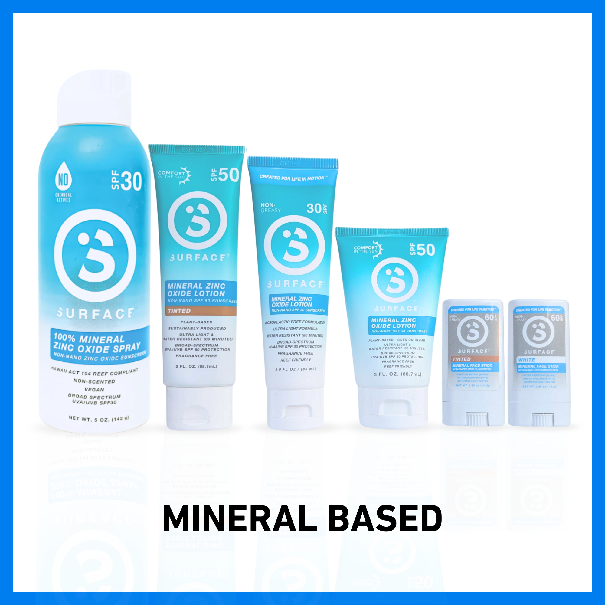 Surface Sunscreen Mineral Zinc Sunscreens