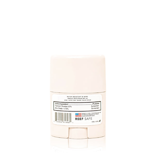 SPF45 Zinc Oxide Facestick .5oz. Tinted  Ingredients | Surface Sunscreen| 