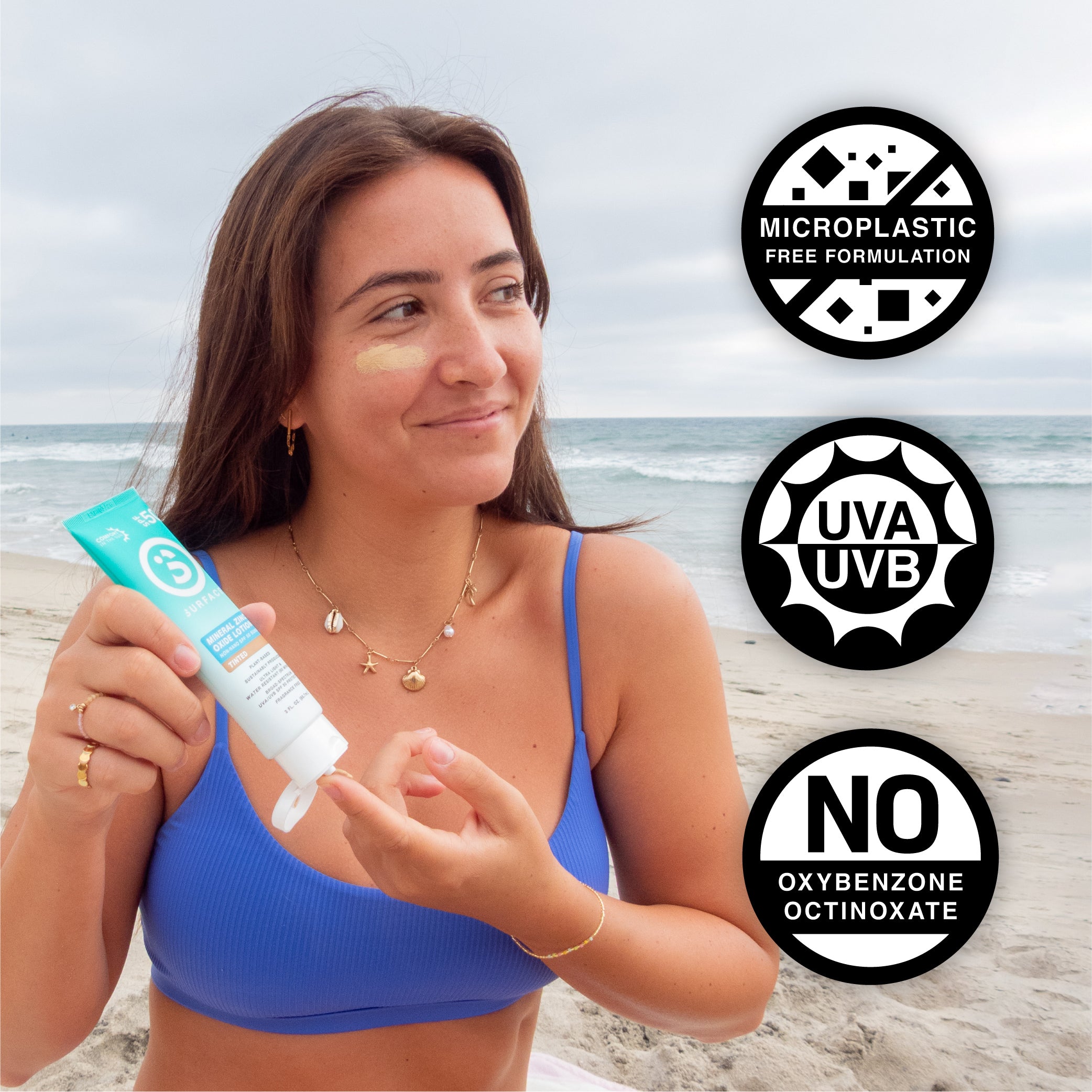 SPF50 Mineral Sunscreen Lotion 3oz. - Tinted 3-Pack