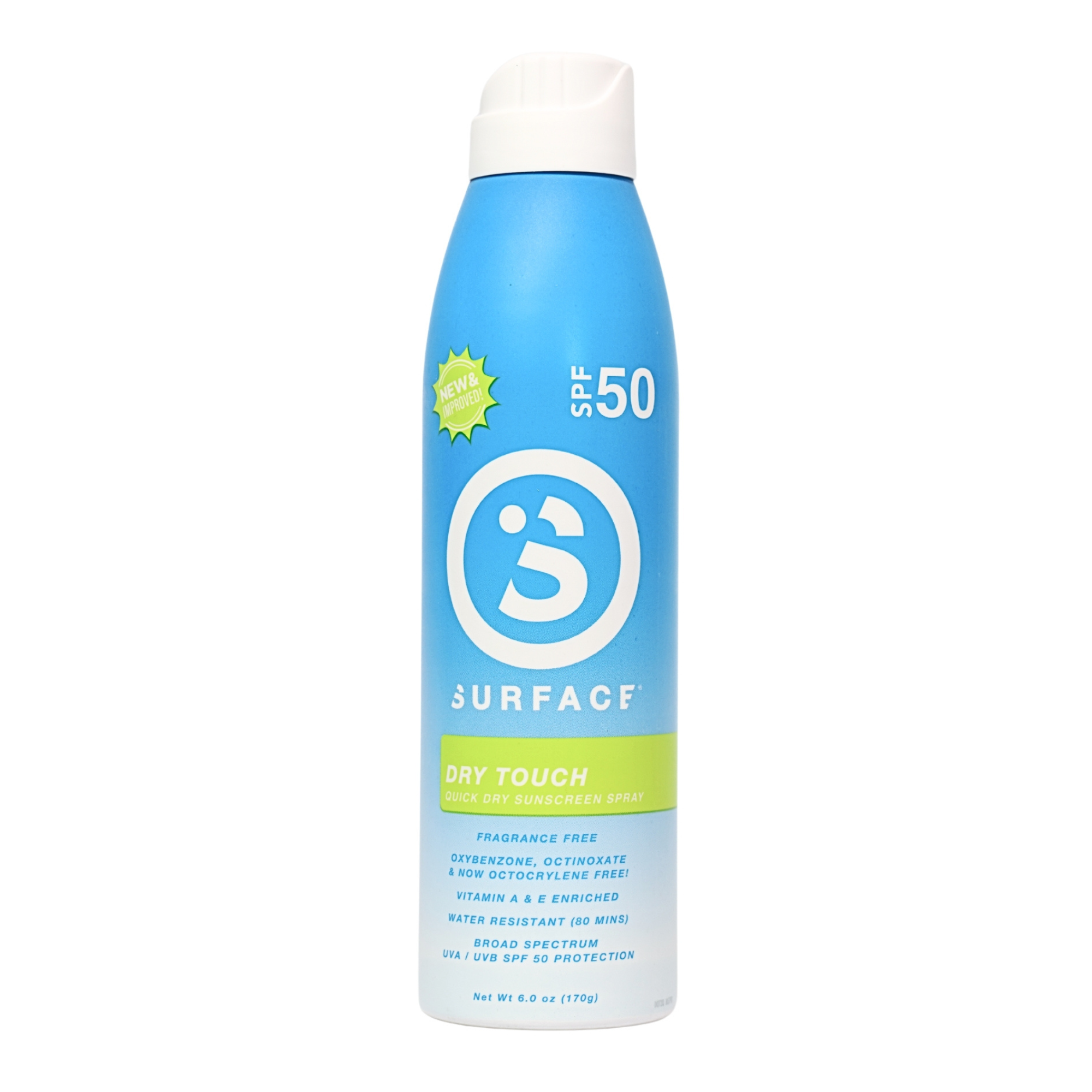 Surface Sunscreen Dry Touch Spray SPF 50 6 oz Front