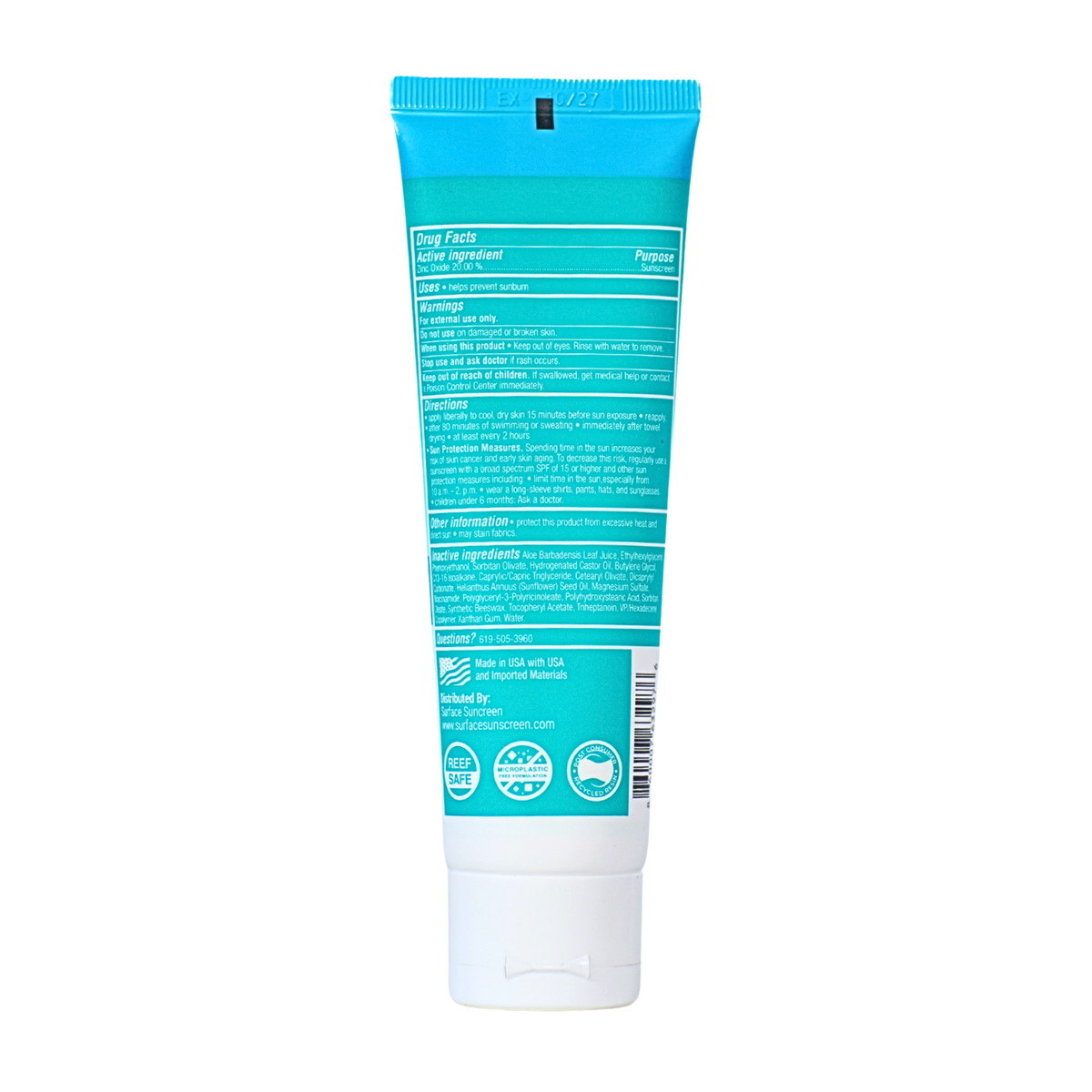 SPF 30 Mineral Zinc Sunscreen Lotion 3oz. - White | Surface Sunscreen ...